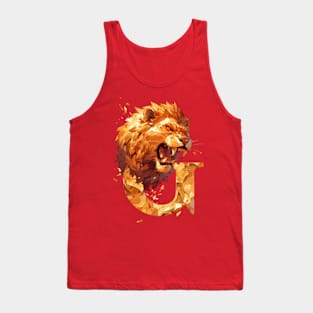 Roaring Lion and the Letter G - Fantasy Tank Top